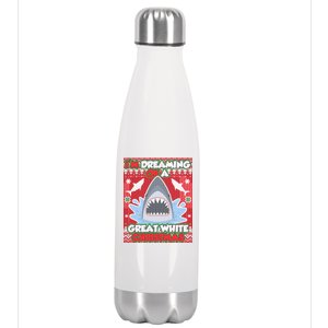 I'm Dreaming Of A Great White Christmas Stainless Steel Insulated Water Bottle