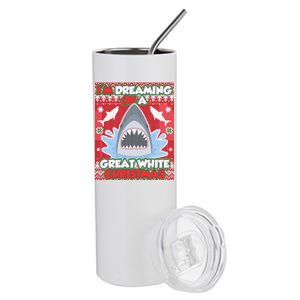 I'm Dreaming Of A Great White Christmas Stainless Steel Tumbler