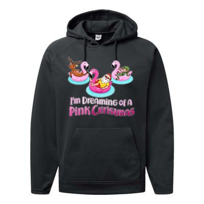 I'm Dreaming of a Pink Christmas Performance Fleece Hoodie