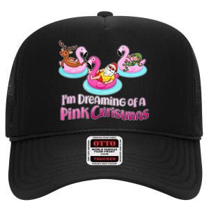 I'm Dreaming of a Pink Christmas High Crown Mesh Back Trucker Hat