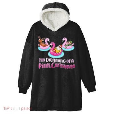 I'm Dreaming of a Pink Christmas Hooded Wearable Blanket