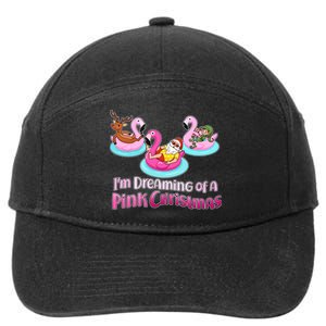 I'm Dreaming of a Pink Christmas 7-Panel Snapback Hat