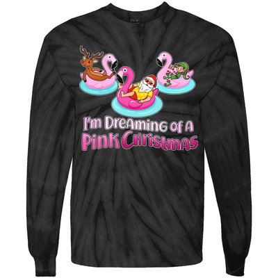 I'm Dreaming of a Pink Christmas Tie-Dye Long Sleeve Shirt