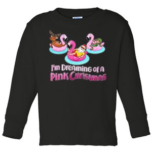 I'm Dreaming of a Pink Christmas Toddler Long Sleeve Shirt