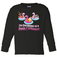 I'm Dreaming of a Pink Christmas Toddler Long Sleeve Shirt