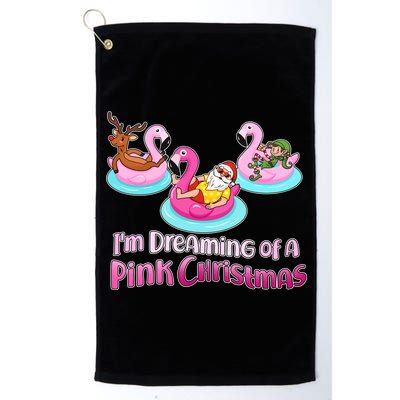 I'm Dreaming of a Pink Christmas Platinum Collection Golf Towel