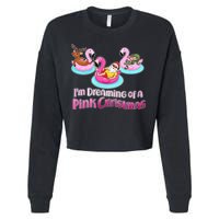 I'm Dreaming of a Pink Christmas Cropped Pullover Crew