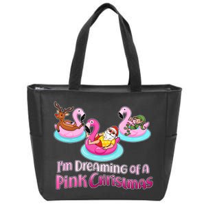 I'm Dreaming of a Pink Christmas Zip Tote Bag