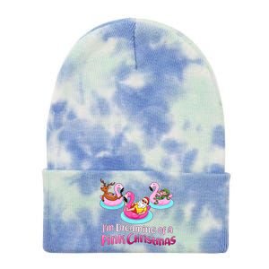 I'm Dreaming of a Pink Christmas Tie Dye 12in Knit Beanie