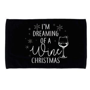 I'm Dreaming Of A Wine Christmas Microfiber Hand Towel