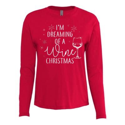 I'm Dreaming Of A Wine Christmas Womens Cotton Relaxed Long Sleeve T-Shirt