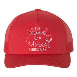 I'm Dreaming Of A Wine Christmas Yupoong Adult 5-Panel Trucker Hat