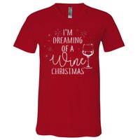 I'm Dreaming Of A Wine Christmas V-Neck T-Shirt