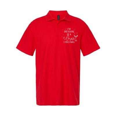 I'm Dreaming Of A Wine Christmas Softstyle Adult Sport Polo