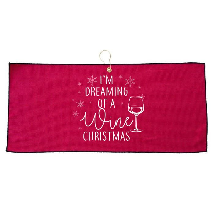 I'm Dreaming Of A Wine Christmas Large Microfiber Waffle Golf Towel