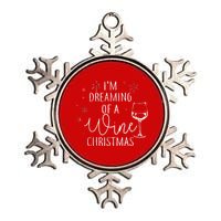 I'm Dreaming Of A Wine Christmas Metallic Star Ornament