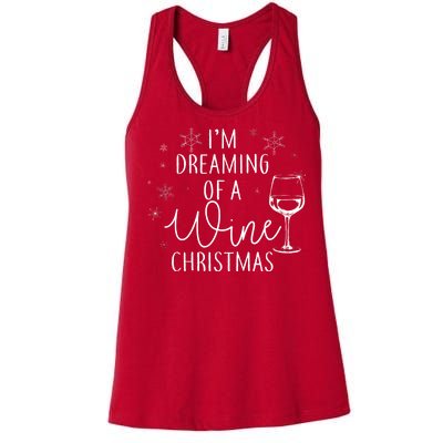 I'm Dreaming Of A Wine Christmas Women's Racerback Tank