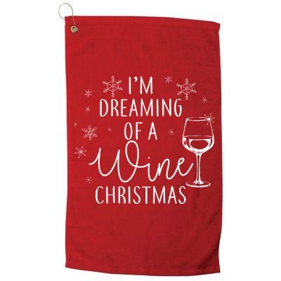 I'm Dreaming Of A Wine Christmas Golf Towel
