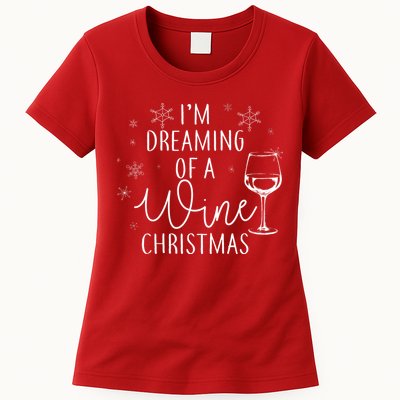 I'm Dreaming Of A Wine Christmas Womens T-Shirt