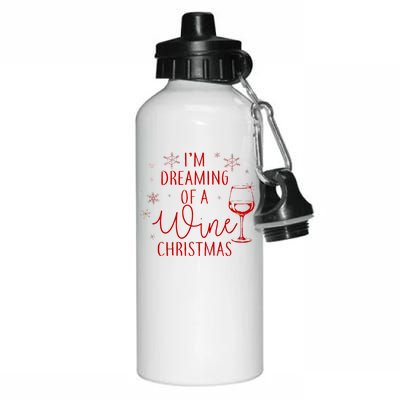 I'm Dreaming Of A Wine Christmas Aluminum Water Bottle 