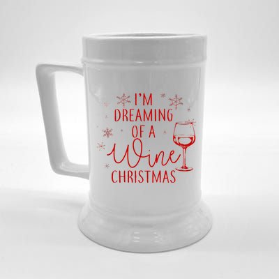 I'm Dreaming Of A Wine Christmas Beer Stein