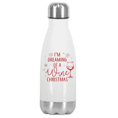 I'm Dreaming Of A Wine Christmas Stainless Steel Insulated Water Bottle