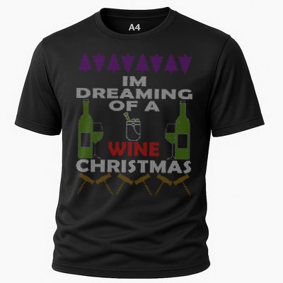 I'm Dreaming Of A Wine Christmas Ugly Performance Shirt