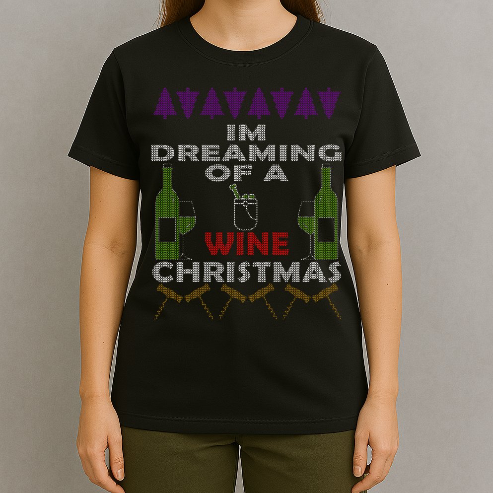 I'm Dreaming Of A Wine Christmas Ugly T-Shirt