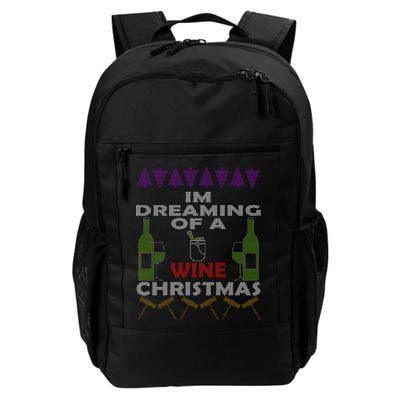 I'm Dreaming Of A Wine Christmas Ugly Backpack