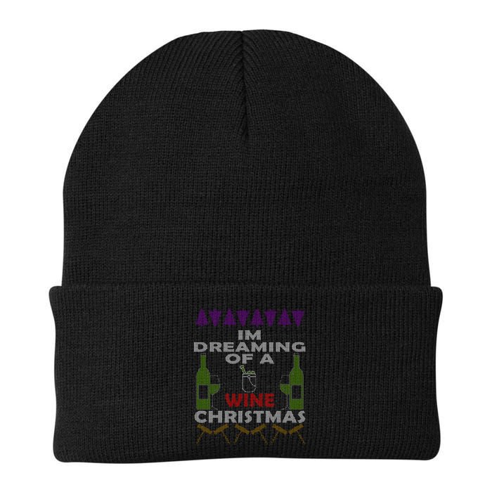 I'm Dreaming Of A Wine Christmas Ugly Beanie