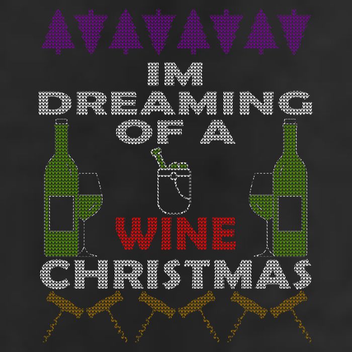 I'm Dreaming Of A Wine Christmas Ugly Golf Towel