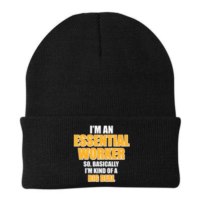 I'm Essential Worker So Basically I'm Kind of A Big Deal Knit Cap Winter Beanie