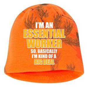 I'm Essential Worker So Basically I'm Kind of A Big Deal Kati - Camo Knit Beanie