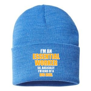 I'm Essential Worker So Basically I'm Kind of A Big Deal Sustainable Knit Beanie