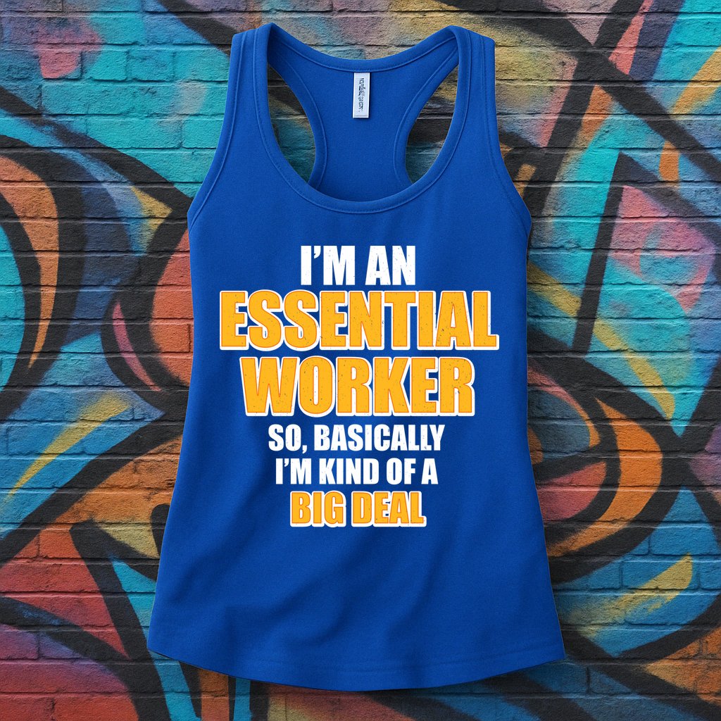 I'm Essential Worker So Basically I'm Kind of A Big Deal Womens Tank Top