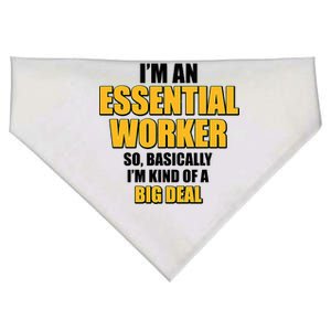 I'm Essential Worker So Basically I'm Kind of A Big Deal USA-Made Doggie Bandana