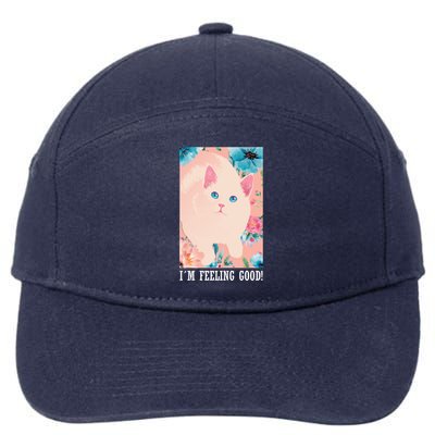 I'm Feel Good Cute Cat 7-Panel Snapback Hat