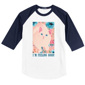 I'm Feel Good Cute Cat Baseball Sleeve Shirt