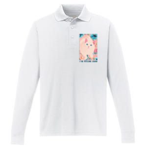 I'm Feel Good Cute Cat Performance Long Sleeve Polo