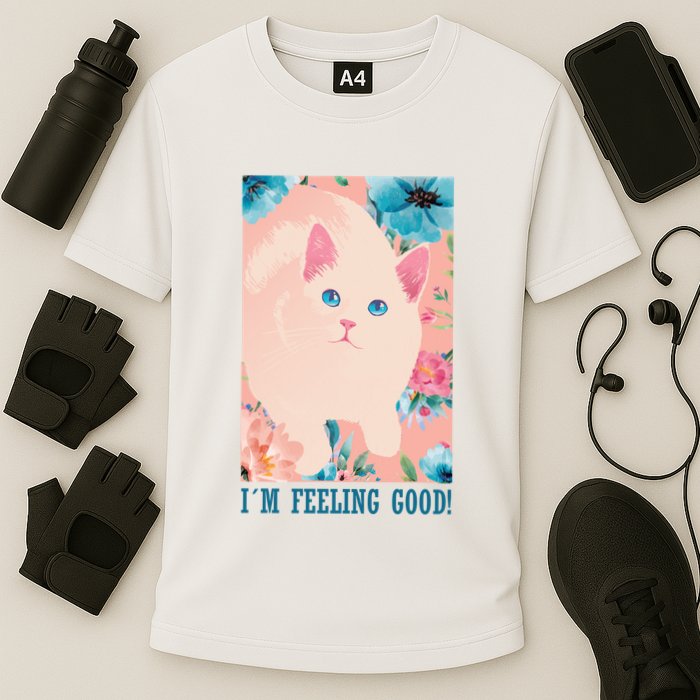 I'm Feel Good Cute Cat Cooling Performance Crew T-Shirt