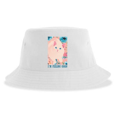 I'm Feel Good Cute Cat Sustainable Bucket Hat