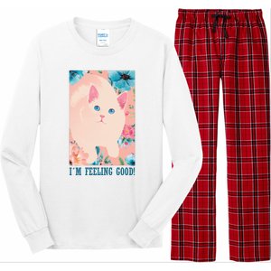 I'm Feel Good Cute Cat Long Sleeve Pajama Set