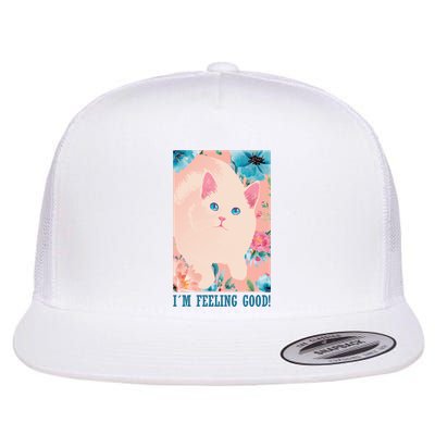 I'm Feel Good Cute Cat Flat Bill Trucker Hat