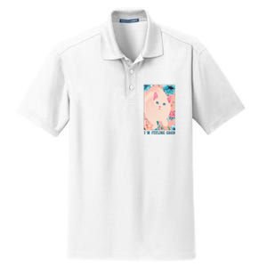 I'm Feel Good Cute Cat Dry Zone Grid Polo