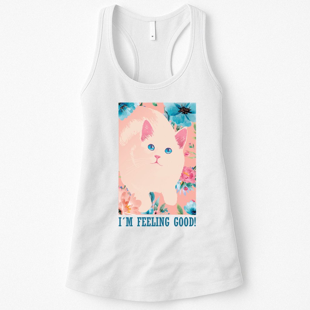 I'm Feel Good Cute Cat Womens Tank Top
