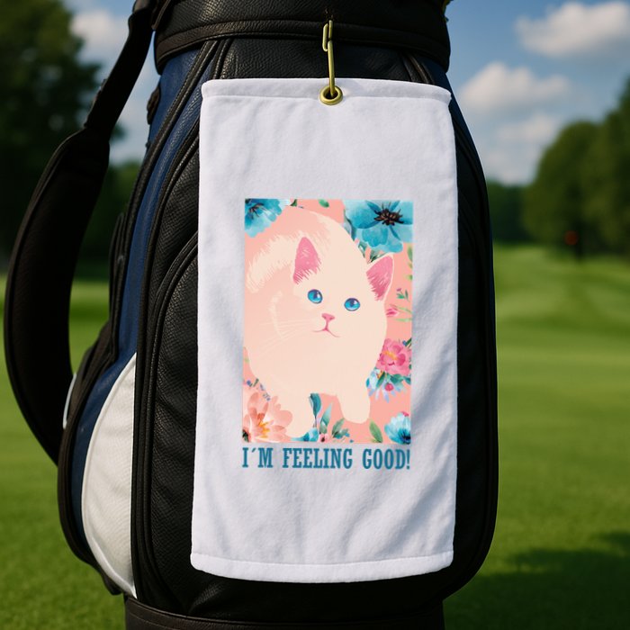 I'm Feel Good Cute Cat Golf Towel