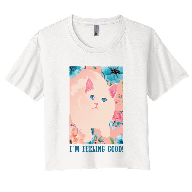 I'm Feel Good Cute Cat Crop Top