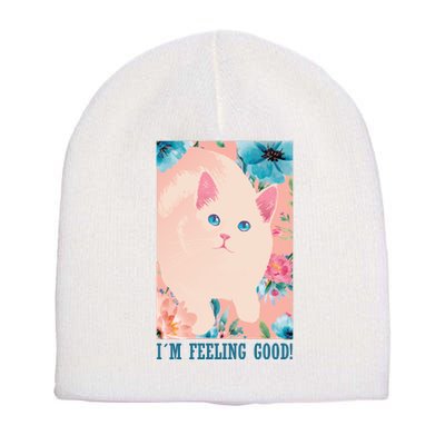 I'm Feel Good Cute Cat Short Acrylic Beanie