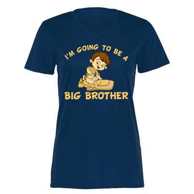 I'm Going to be a Big Brother Baby Bro Women's Momentum V-Neck T-Shirt