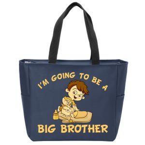 I'm Going to be a Big Brother Baby Bro Zip Tote Bag